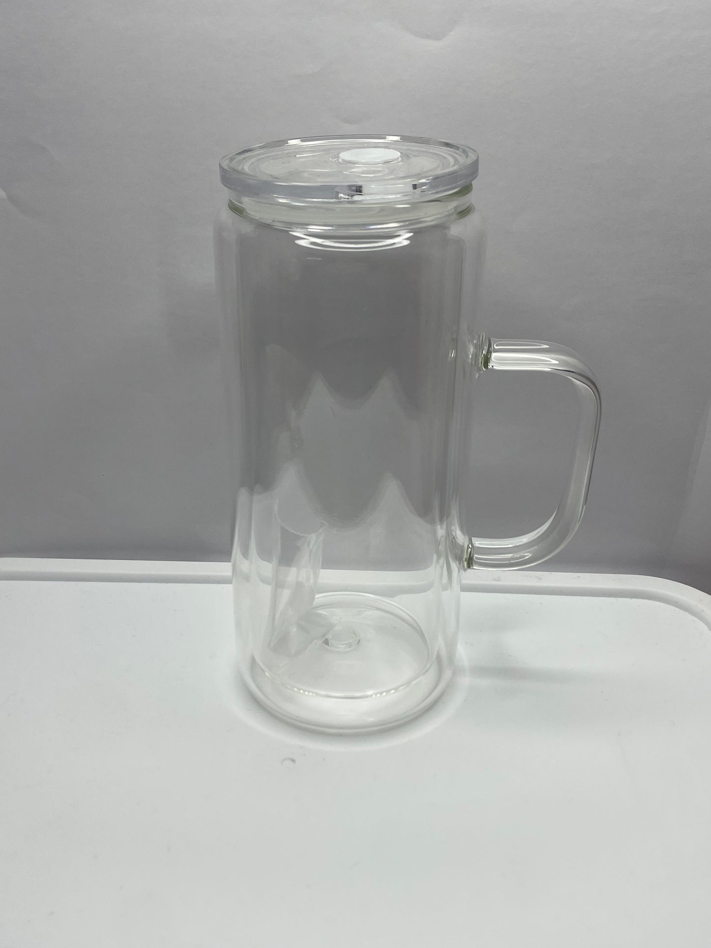16oz glass snow globe with handle
