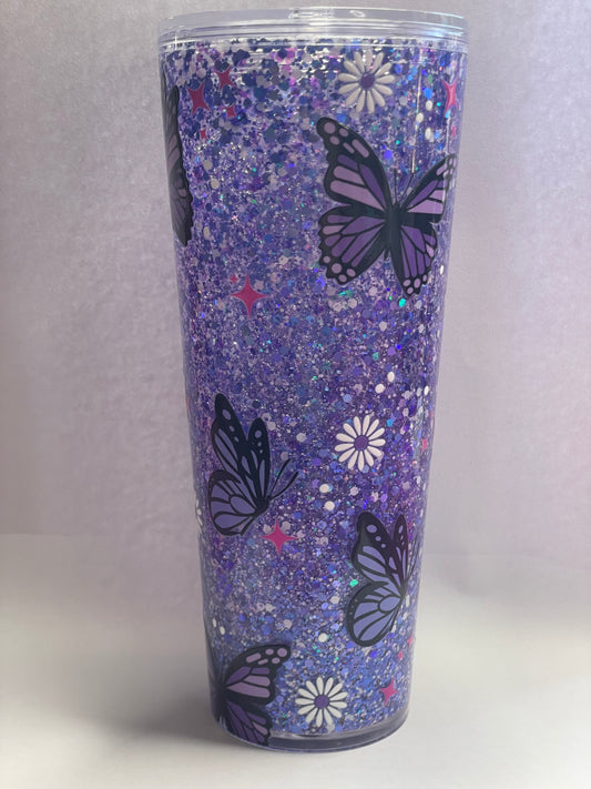 Premade butterfly tumbler 24oz